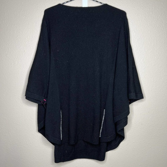 Lable + Thread Women's Black Knit Pullover Poncho Sweater Size S - Picture 3 of 7